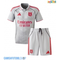 Camisa de time de futebol Olympique Lyonnais Replicas 3º Equipamento Infantil 2025-26 Manga Curta (+ Calças curtas)